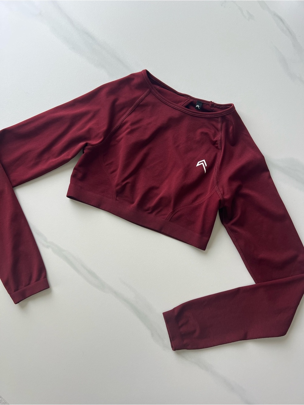 Oner Active Rosewood Effortless Long-Sleeve Cropped Top